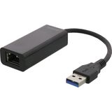Deltaco USB3-GIGA5 USB 3.1 Naar Gigabit Ethernet Adapter Zwart