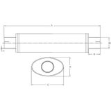 SIMONS Split - Universele Geluiddemper - Roestvrij Staal - 63,5mm