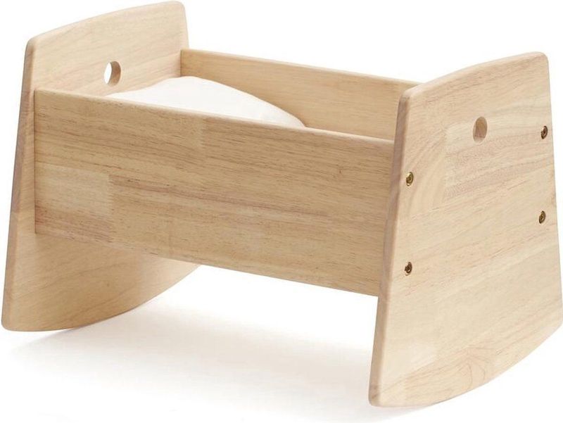Houten Poppenwieg Naturel