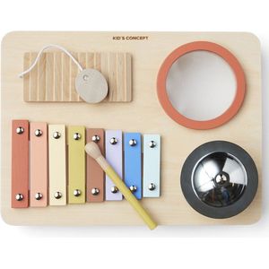 Smartwo muziekinstrumenten voor kinderen vanaf 1, 2, 3 jaar, Montessori baby muziek speelgoed, muziek instrumenten houten speelgoed set met xylofoon, fluit, castagnetten, cadeau voor meisjes, jongens