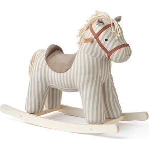 Kid'S Concept - Rocking Horse Sam - Hobbelpaard - Blauw/Wit - Katoen