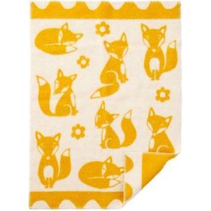 Klippan - Wollen Wiegdeken - Geel - 65x90cm - 100% Lamswol