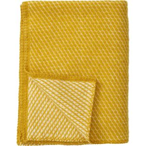 Klippan 100% eco-wollen wiegdeken - velvet geel- warm-zacht-65x90cm