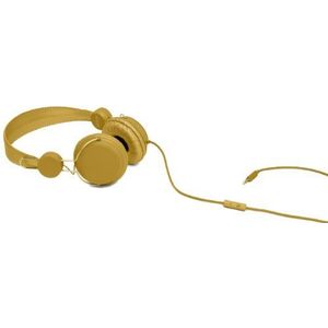 Coloud Colors Gold On-Ear hoofdtelefoon met microfoon en afstandsbediening (traploze grootte verstelling) goud