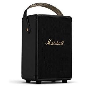 Marshall Tufton Outdoor Tragbarer Bluetooth Partylautsprecher, IPX2 wasserbeständig – Schwarz und Messing