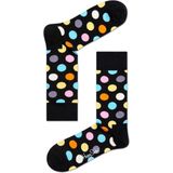 Happy Socks - Big Dot - Sokken - Zwart/Multi - Natuurlijk Materiaal