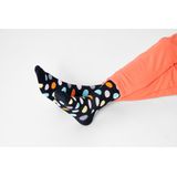 Happy Socks - Big Dot - Sokken - Zwart/Multi - Natuurlijk Materiaal
