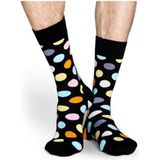 Happy Socks - Big Dot - Sokken - Zwart/Multi - Natuurlijk Materiaal