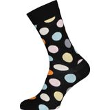 Happy Socks - Big Dot - Sokken - Zwart/Multi - Natuurlijk Materiaal