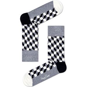 Happy Socks - Ondergoed - Veelkleurig - Katoen - Geometrische Sokken met Optische Illusie Stijl