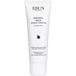 IDUN Minerals - Rich Night Cream - Nachtcrème - Vegan - Met Cacao- en Shea-boter