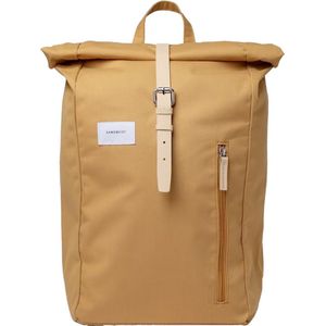Sandqvist Dante honey yellow with natural leather backpack