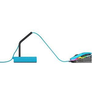 Xtrfy B4, Muisbungee voor meer gamecomfort, flexibele kabelhouder voor gamingmuis, stevige standaard, anti-slip onderkant, praktisch en compact, Miami Blue