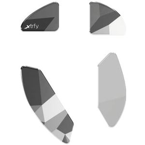 Xtrfy Glass Skates, premium muisvoetjes van sterk aluminosilicaatglas, compatibel met gamingmuis Xtrfy M4 RGB/M4 Wireless, voor snel en precies glijden, Litus White