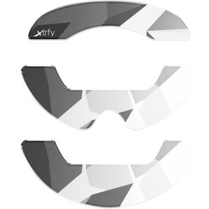 Xtrfy Glass Skates, premium muisvoetjes van sterk aluminosilicaatglas, compatibel met gamingmuis Xtrfy M42 RGB/M42 Wireless, voor snel en precies glijden, Litus White