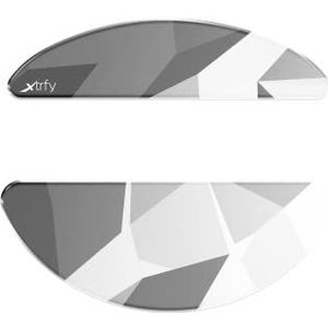 Xtrfy Glass Skates, eersteklas muispootjes van sterk aluminosilicaatglas, compatibel met gamingmuis Xtrfy M8 Wireless, voor snel en precies glijden, Litus White