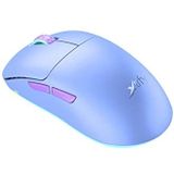 Xtrfy M8 Wireless, draadloze ultralichte gamingmuis, geoptimaliseerd voor e-sports, 2,4 GHz radio, extreem lage voorkant voor hogere precisie, oplaadbaar, Frosty Purple