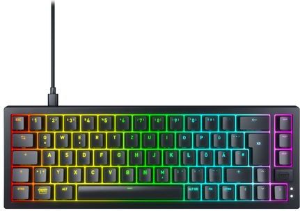 CHERRY K5V2 Compact toetsenbord Gamen USB QWERTZ Duits Zwart