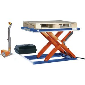 Edmolift Vlakvorm-heftafel, l x b = 1350 x 1000 mm, hefbereik tot 900 mm, platform gesloten, 400 V, handbedieningselement
