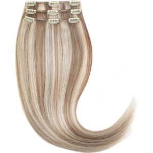 Rapunzel of Sweden Classic Clip-ins Straight / Light Volume / 3 pieces M7.3/10.8 Cendre Ash Blonde Mix 50 cm Hair extensions, 57 g