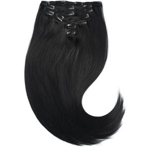 Clip-on Set - 7 Stuks - 30 cm - Echt Haar - 80 Gram