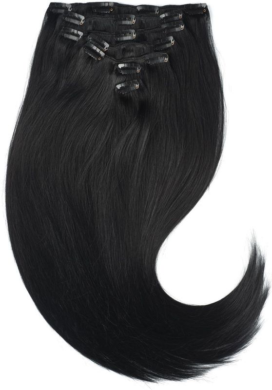 Clip-on Set - 7 Stuks - 30 cm - Echt Haar - 80 Gram