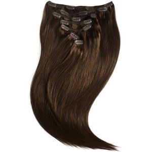 Rapunzel of Sweden Classic Clip-ins Straight / Medium Volume / 7 pieces 2.3 Chocolate Brown 50 cm Hair extensions, 110 g