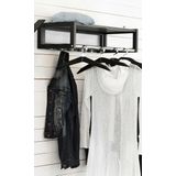 Rowico Home Confetti kapstok met hoedenplank zwart - 80 cm