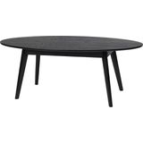 Rowico Home Yumi ovale houten salontafel zwart - 130 x 65 cm