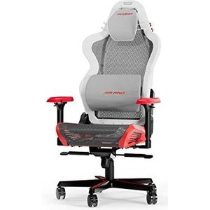 DXRacer (het origineel) Air R1S Gamingstoel, mesh, wit-rood-zwart-grijs, tot 2 m