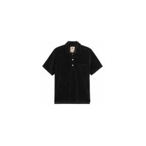 OAS - Girona Velour Shirt - Nearly Black - Katoen - Korte Mouwen