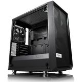 Fractal Design Meshify C Mini PC Gehäuse - optimiert für High-Airflow und Silent Builds mit Moduvent Technologie - Lüfter enthalten - PSU Abdeckung - USB3.0 - Tempered Glass Light - Schwarz