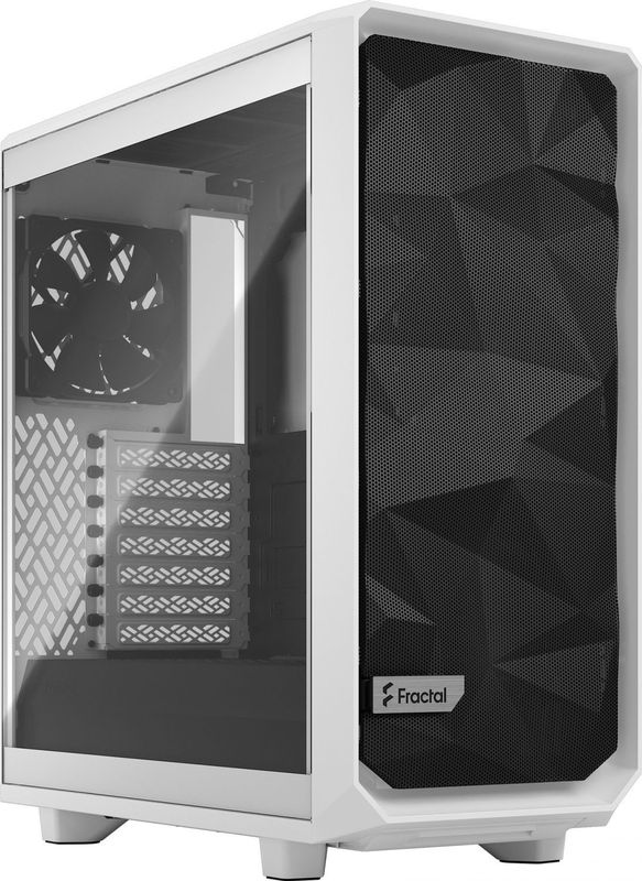 Fractal Design - Meshify 2 Compact - PC Behuizing - Wit - Tempered Glass