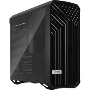 Fractal Design Torrent Black E-ATX Dark Tempered Glass Window High Airflow Mid Tower Computer Case FD-C-TOR1A-06,Wit/Zwart