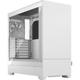 Fractal Design Pop Silent White - Tempered Glass Clear Tint - Bitumen Panel and Sound-dampening Foam – TG Side Panel - Three 120 mm Aspect 12 Fans Included - ATX Silent Mid Tower PC Case