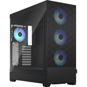 Fractal Design Pop XL Air RGB Black - Gehard glas Clear Tint - Honingraat Mesh Front - TG zijpaneel - Vier 120 mm Aspect 12 RGB-ventilatoren inbegrepen - E-ATX High Airflow Full Tower PC Gaming Case