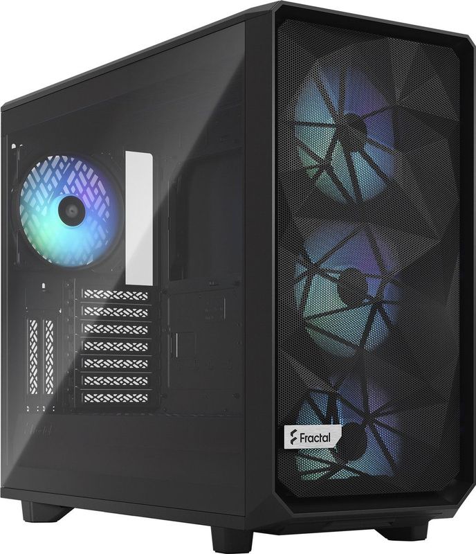Fractal - Meshify 2 RGB - PC Behuizing - Zwart - ATX, EATX, micro ATX, Mini-ITX