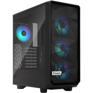 Fractal Design - Meshify 2 Compact Lite RGB - PC Behuizing - Zwart - Tempered Glass