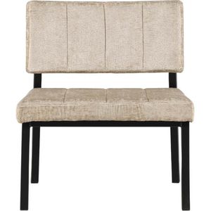 Monett fauteuil velours beige.