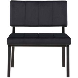 2 x Monett fauteuil velours zwart.