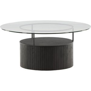 Bovall salontafel Ø90cm zwart, glas.