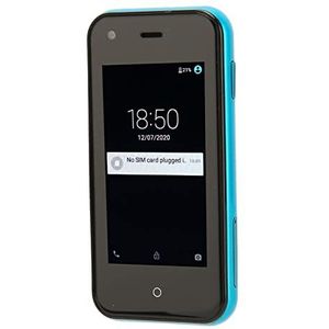 Mini-smartphone 2,5 Inch Quad Core 3G Mobiele Telefoon, Ontgrendeld Dual SIM, voorKleine Telefoon met WiFi (Blauwe)