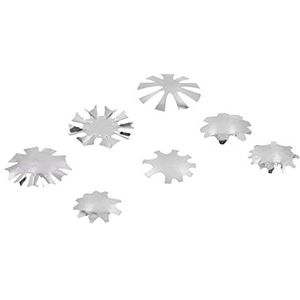 French Smile Line Cutter, Nagelmanicure Randtrimmer Artistiek 7pcs Herbruikbaar voor Nagelsalons voor Manicures voor Beginners voor Thuis voor Nagelscholen voor SPA (A-G Zilver)