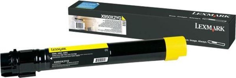 Lexmark - Extra hoog rendement - geel - origineel - tonercartridge LCCP - voor Lexmark X950DE, X950dhe, X950dte, X952, X952DE, X952dhe, X952DTE, X954DE, X954DHE