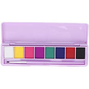 Gezichtskleurenpalet, UV Eyeliner Oogschaduw Make-up Fluorescerend 8 kleuren Vlekbestendig cadeau voor podiumprestaties voor: 02