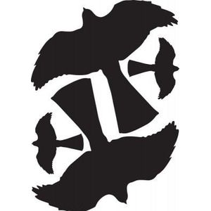 Vogelverschrikker met silhouet 'Sperwer' (2+2)