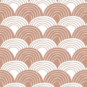 Swedish Linens - Kussensloop Rainbows (50x75 cm) - Kussensloop - Pink Terracota