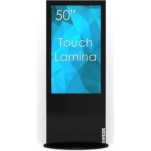 SWEDX Touch Lamina 50" Touch Display met 4K-paneel, timer & 24/7 operatie