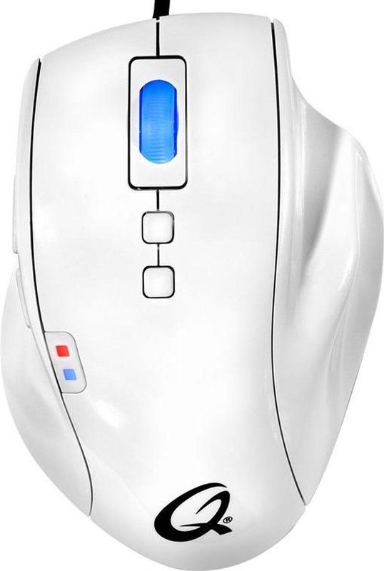 QPAD - OM-75 - Wit Bedrade Optische Gamingmuis