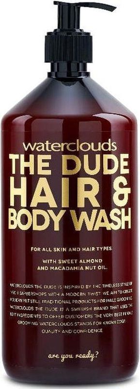 Waterclouds - The Dude - Haar & Lichaamswas - 1000 ml - Macadamiaolie
